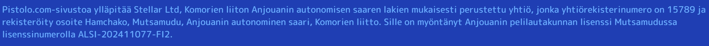 Pistolo Casino Turvallisuus ja lisenssit