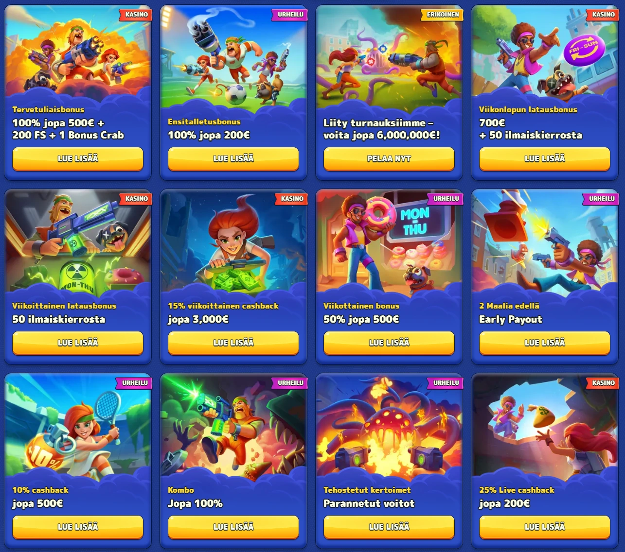 Pistolo casino Bonukset ja kampanjat